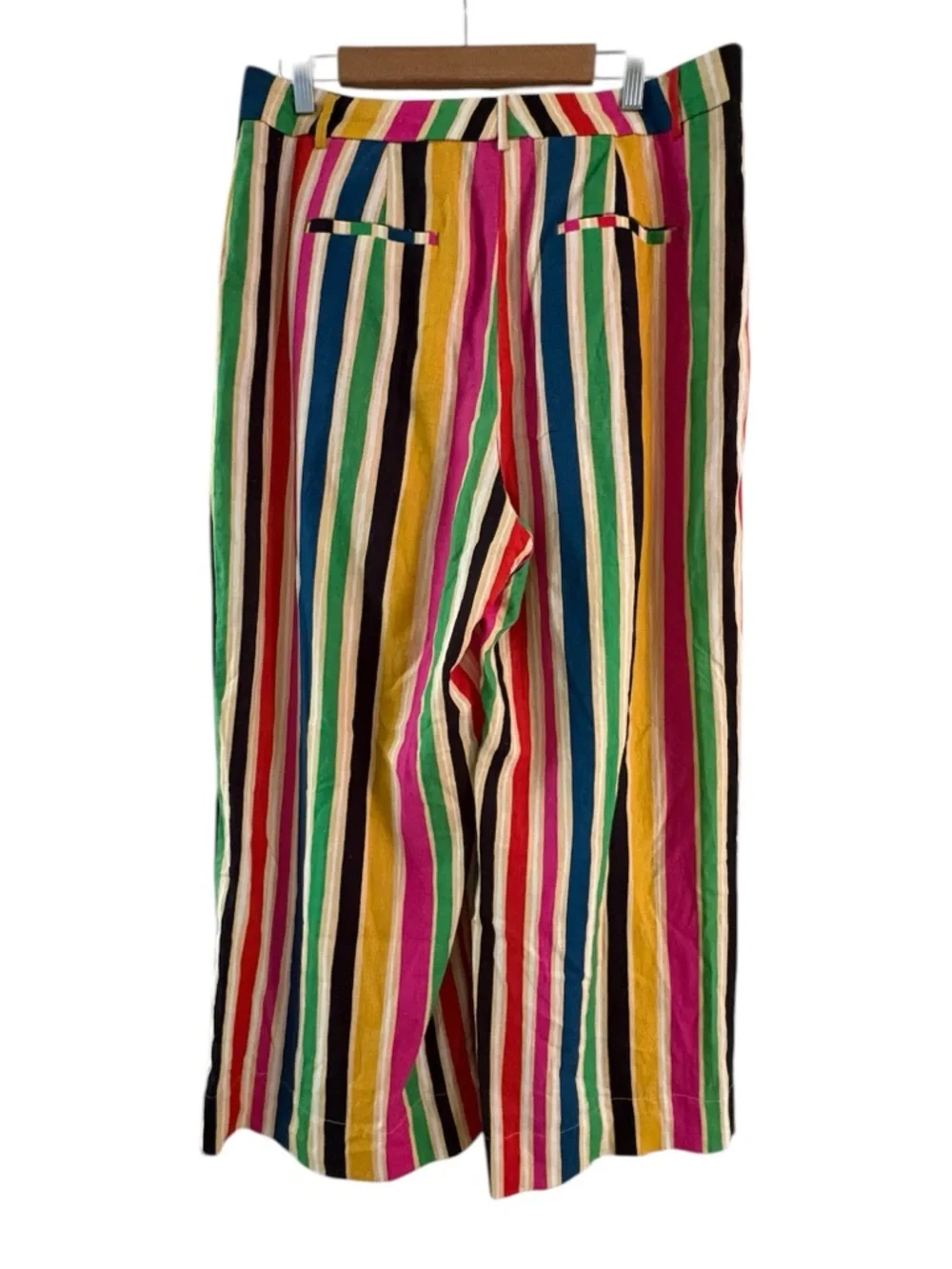 Anthropologie Farm Rio Rainbow Stripe Pants NWT Large - Picture 5 of 9